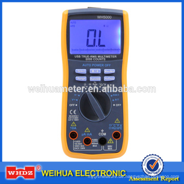 Digital-Multimeter WH5000 mit USB-Schnittstelle mit Hintergrundbeleuchtung mit Magnet hängen Auto-Bereich